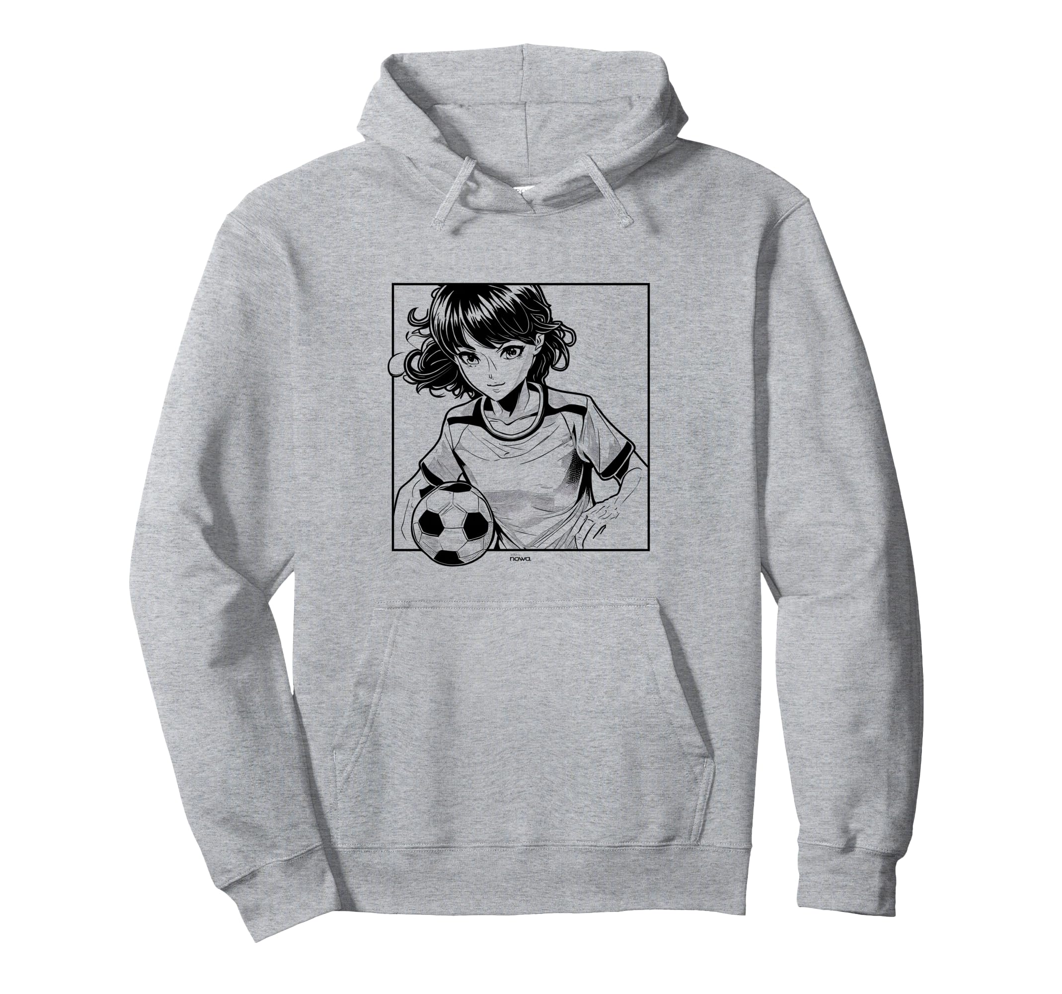 Funny Manga Comic Soccer Football Hoodie - Minimalist Print Men Women - T-Shirt, Sweatshirt, Hoodie