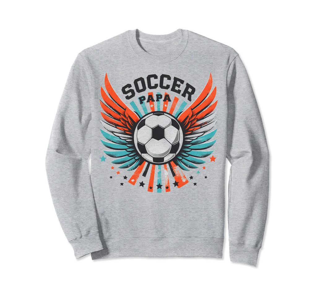 Soccer Papa Family Matching Dad Sweatshirt - Trendy Graphic for Adults - T-Shirt, Sweatshirt, Hoodie