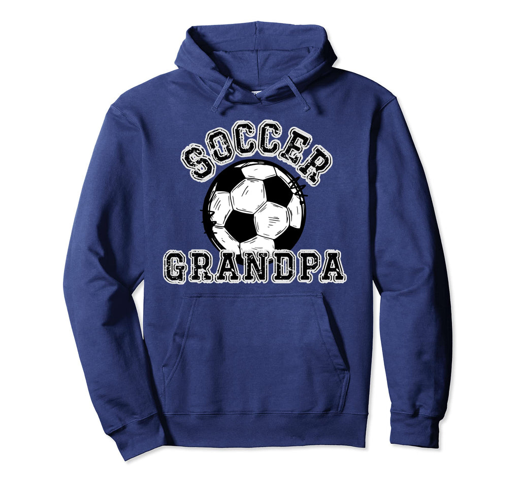 Soccer Ball Distressed Trending Grandpa Hoodie - Aesthetic Graphic Unisex - T-Shirt, Sweatshirt, Hoodie