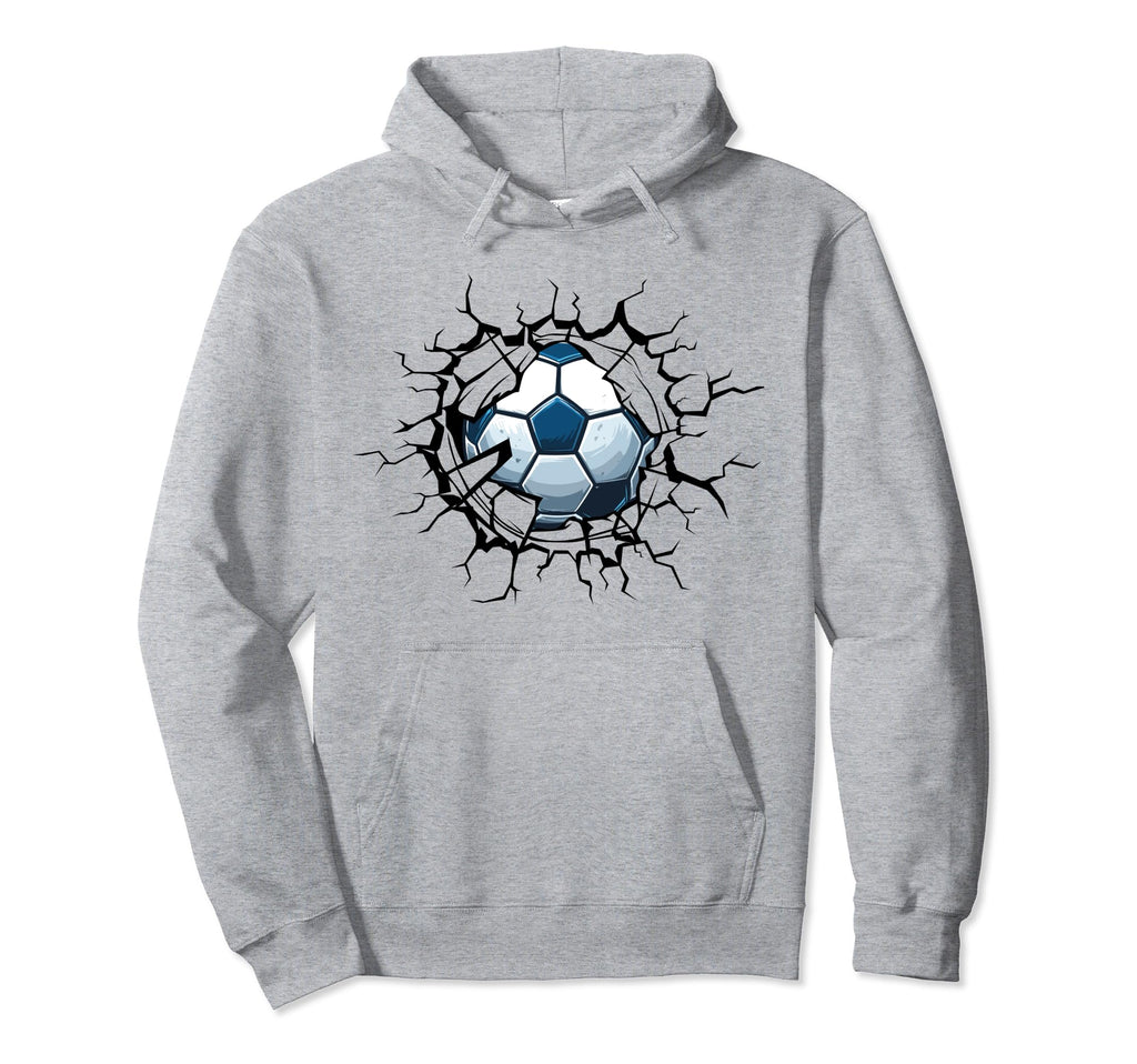 Soccer Ball Cracked Wall Soccer Fan Hoodie - Streetwear Style for Adults - T-Shirt, Sweatshirt, Hoodie