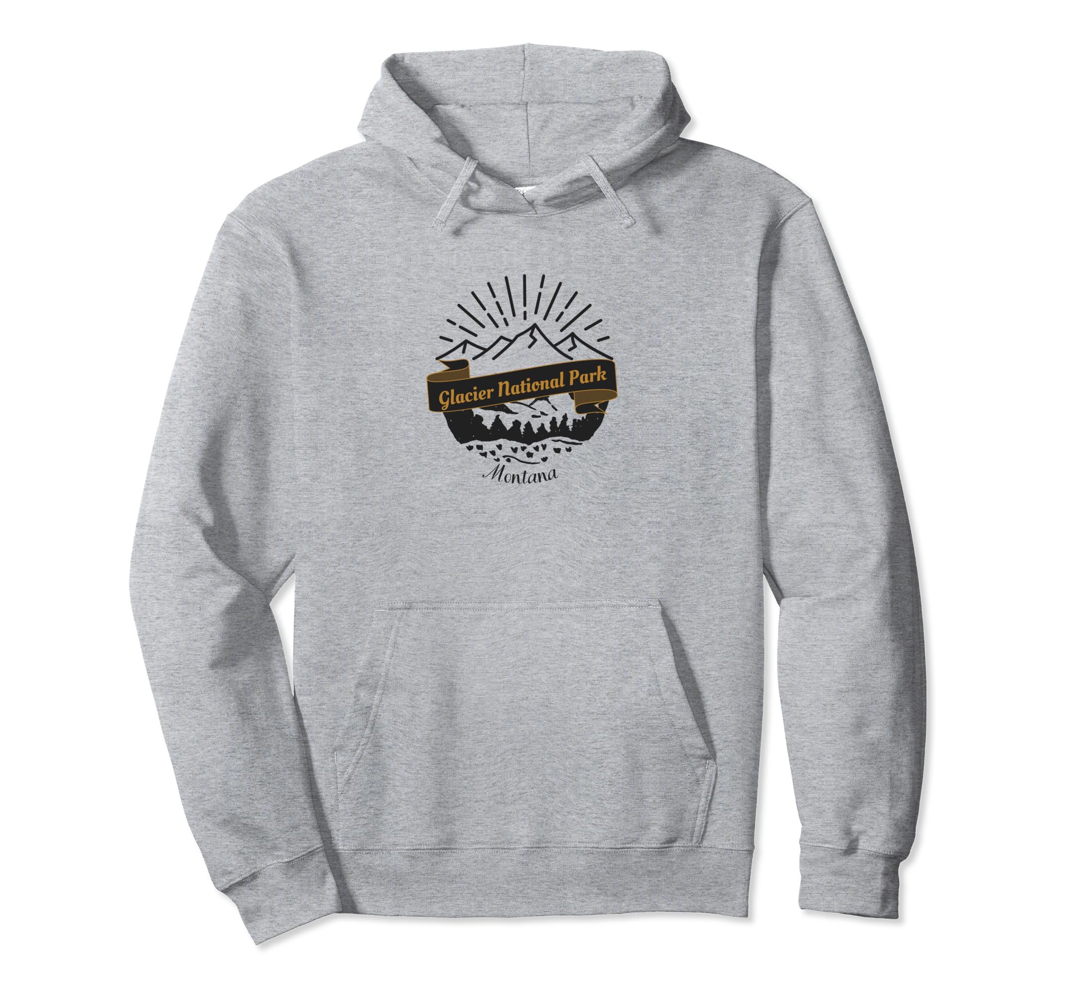 Glacier National Park Vacation Souvenir Hoodie - Novelty Apparel for Adults - T-Shirt, Sweatshirt, Hoodie