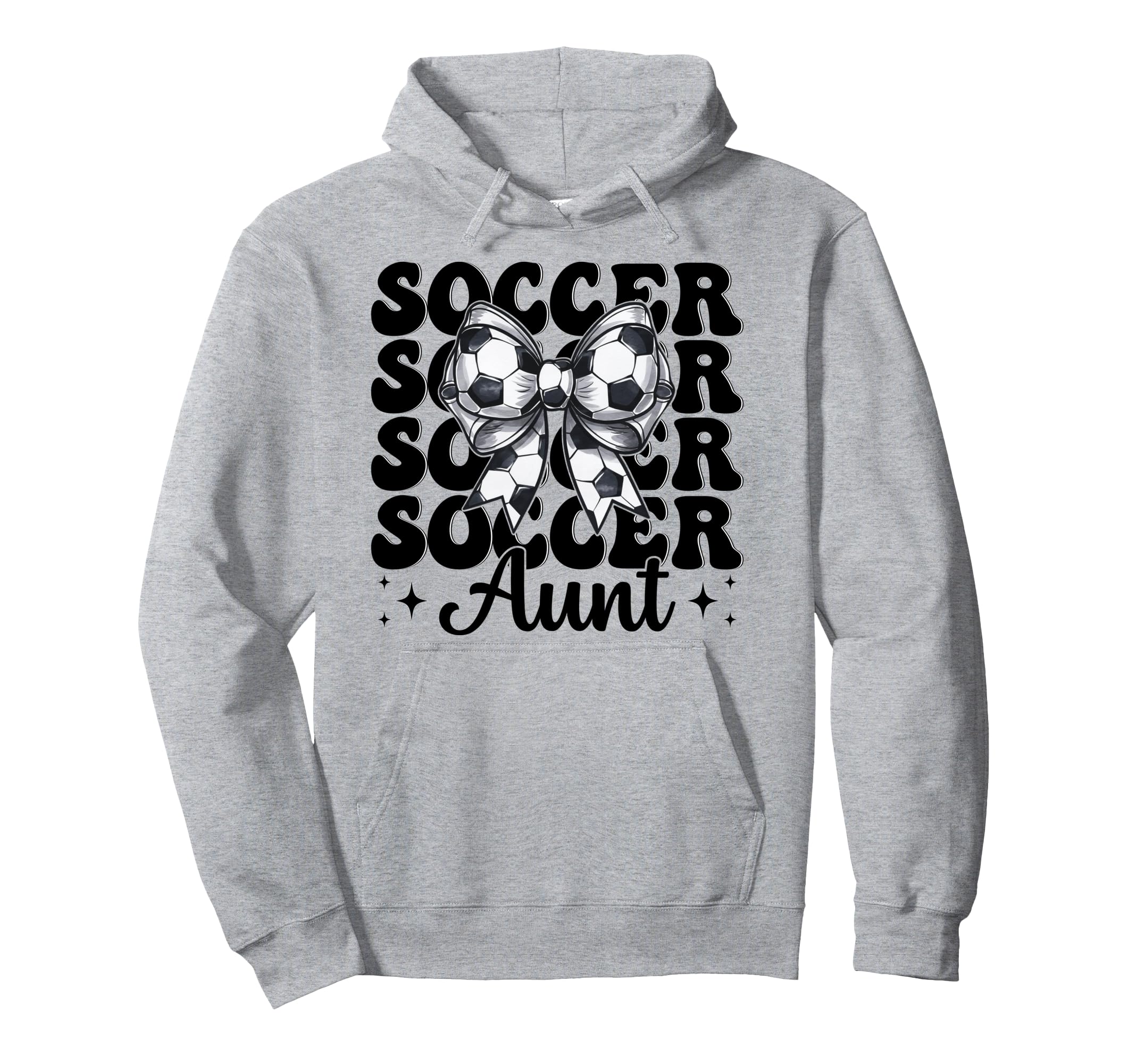Soccer Aunt Soccer Auntie Coquette Bow Hoodie - Streetwear Style for Adults - T-Shirt, Sweatshirt, Hoodie