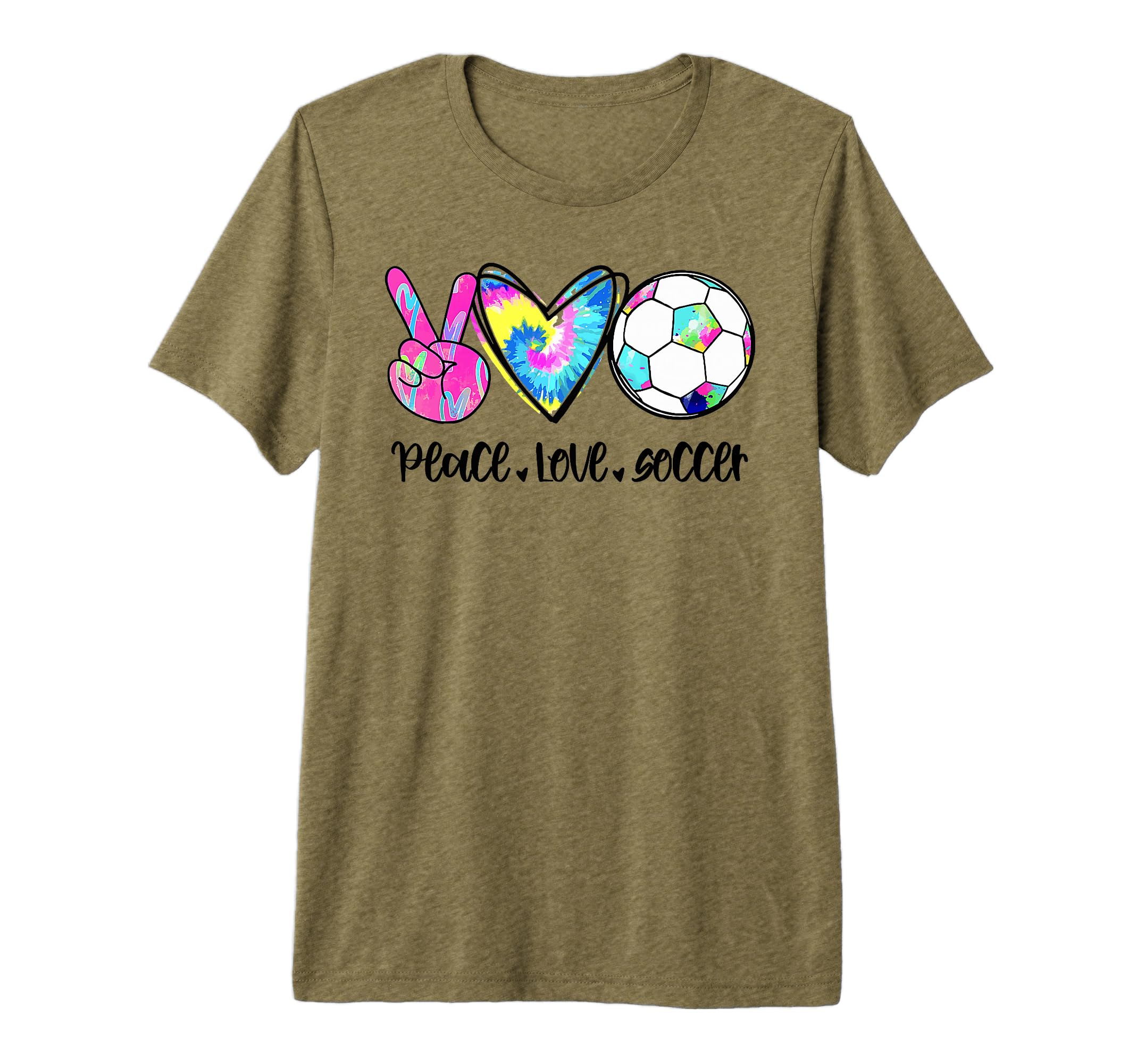 Peace Love Soccer Tie Dye Soccer T-Shirt - Casual Everyday Wear Men Women - T-Shirt, Sweatshirt, Hoodie