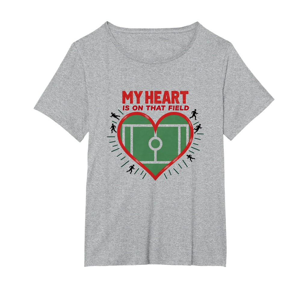 My Heart Is That Field Soccer Fan T-Shirt - Minimalist Print Men Women - T-Shirt, Sweatshirt, Hoodie