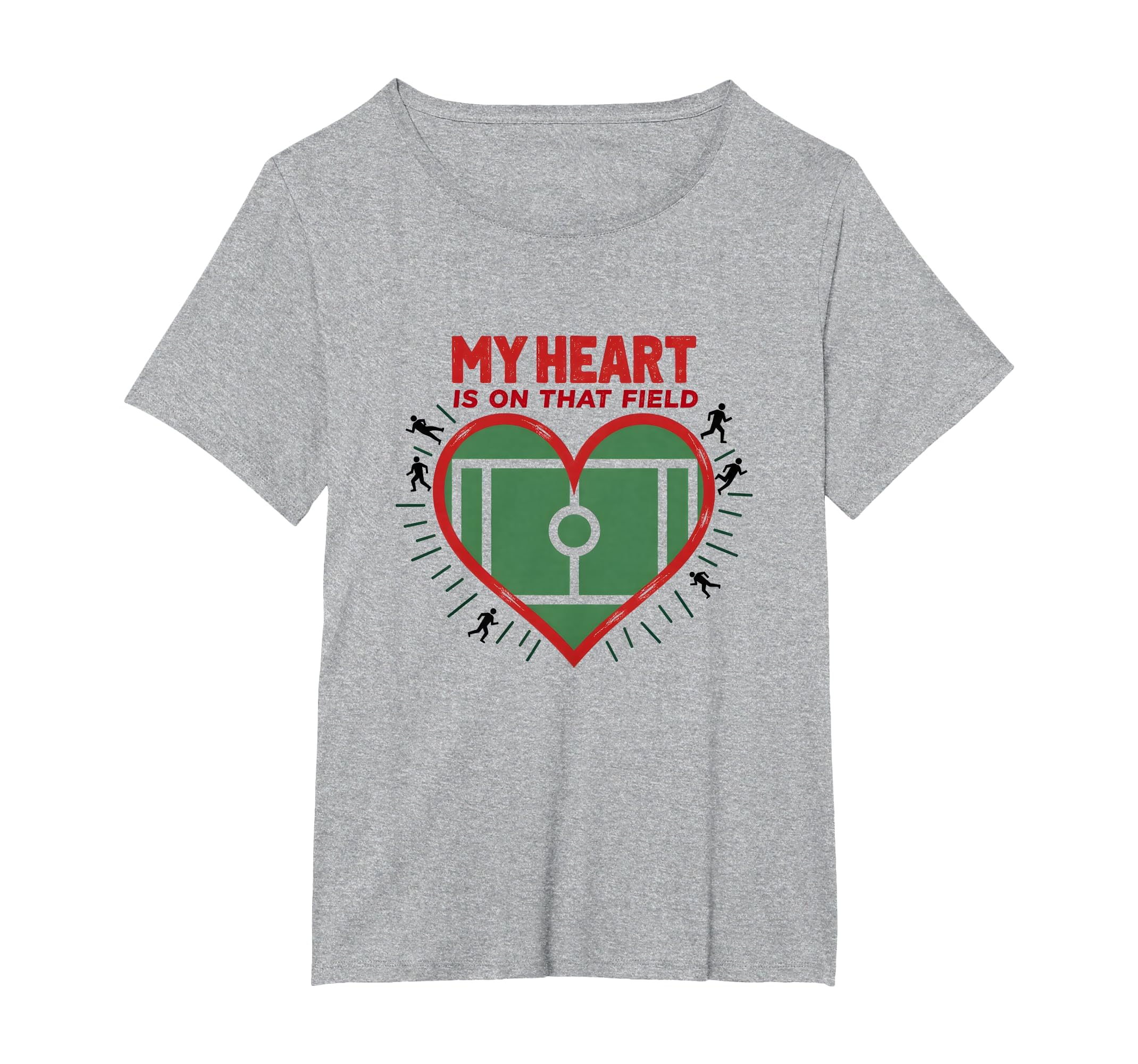 My Heart Is That Field Soccer Fan T-Shirt - Minimalist Print Men Women - T-Shirt, Sweatshirt, Hoodie