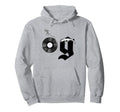 Old School Dad Og Hip Hop Head Vinyl Hoodie - Minimalist Print for Adults - T-Shirt, Sweatshirt, Hoodie