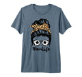 Mom Life Messy Bun Hair Funny Soccer T-Shirt - Streetwear Style Unisex - T-Shirt, Sweatshirt, Hoodie