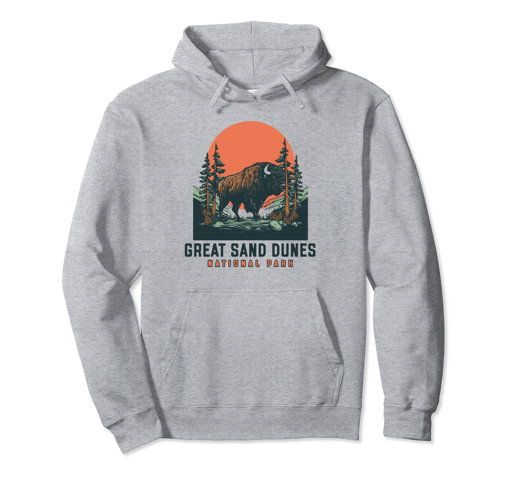 Great Sand Dunes National Park Bison Hoodie - Unique Graphic Men Women - T-Shirt, Sweatshirt, Hoodie