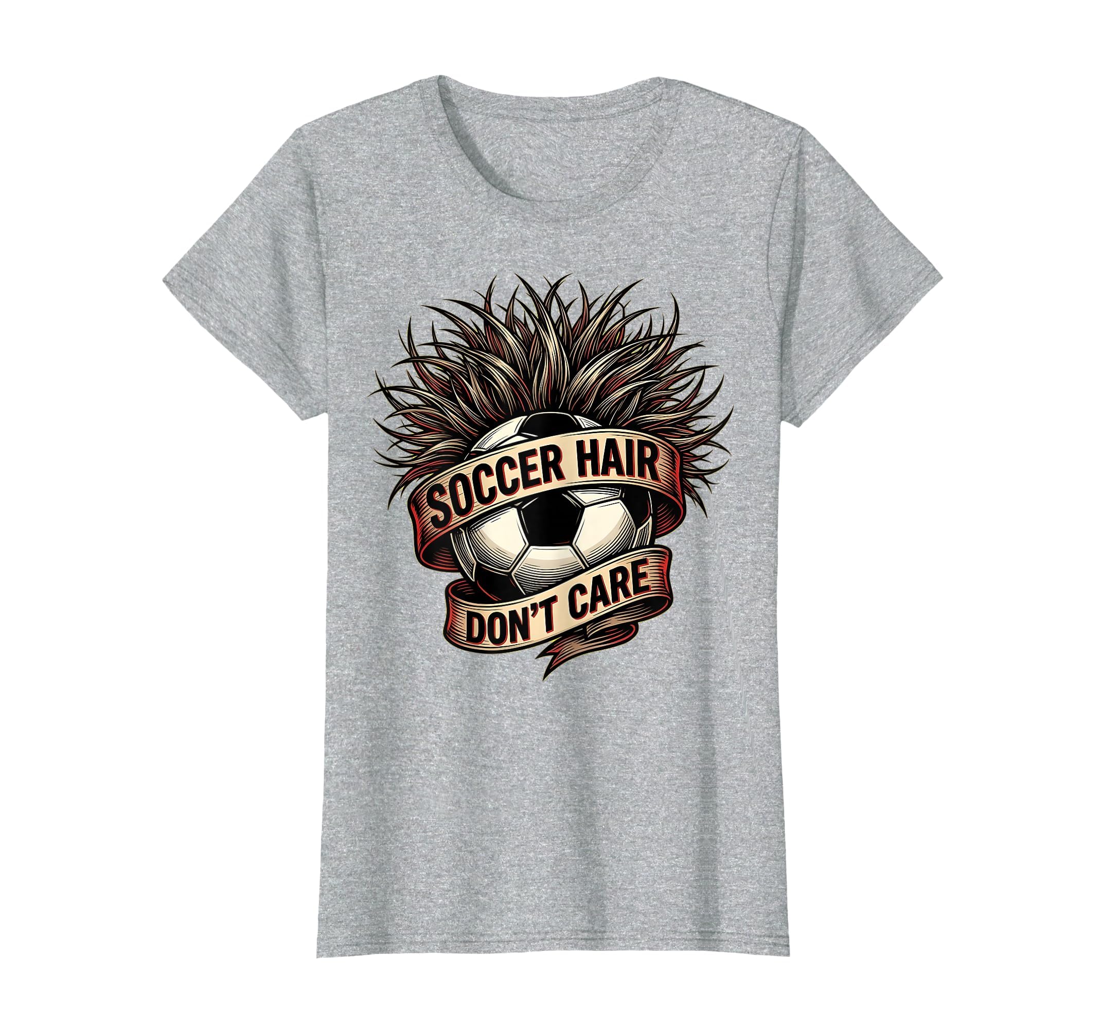 Soccer Hair Dont Care Funny Soccer T-Shirt - Minimalist Print Men Women - T-Shirt, Sweatshirt, Hoodie