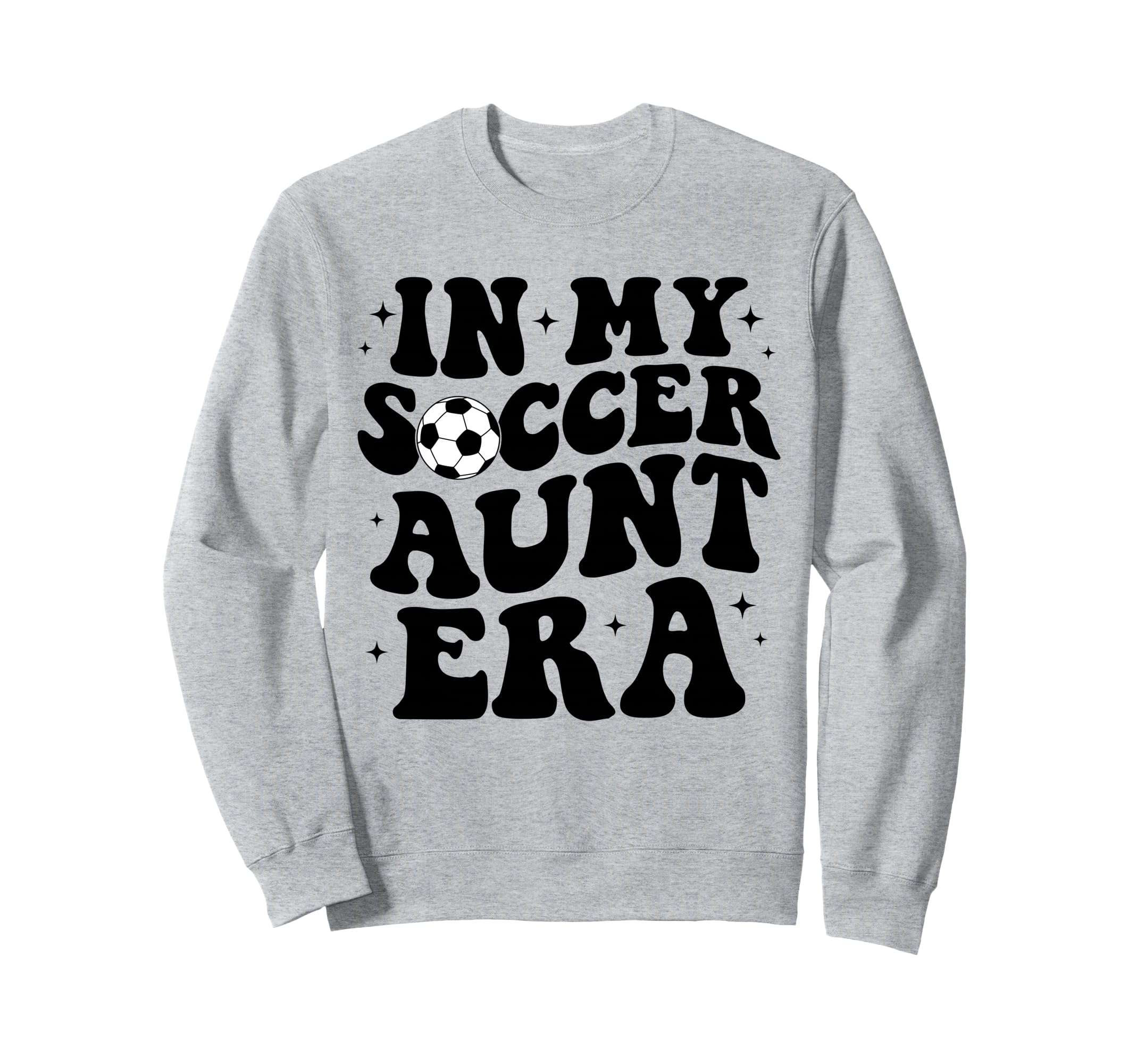 My Soccer Aunt Era Groovy Soccer Sweatshirt - Aesthetic Graphic for Adults - T-Shirt, Sweatshirt, Hoodie