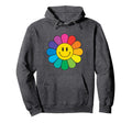 Happy Rainbow Flower Hoodie - Casual Everyday Wear Unisex - T-Shirt, Sweatshirt, Hoodie