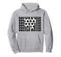 Soccer Sister Soccer Sis Coquette Bow Hoodie - Graphic Print Men Women - T-Shirt, Sweatshirt, Hoodie