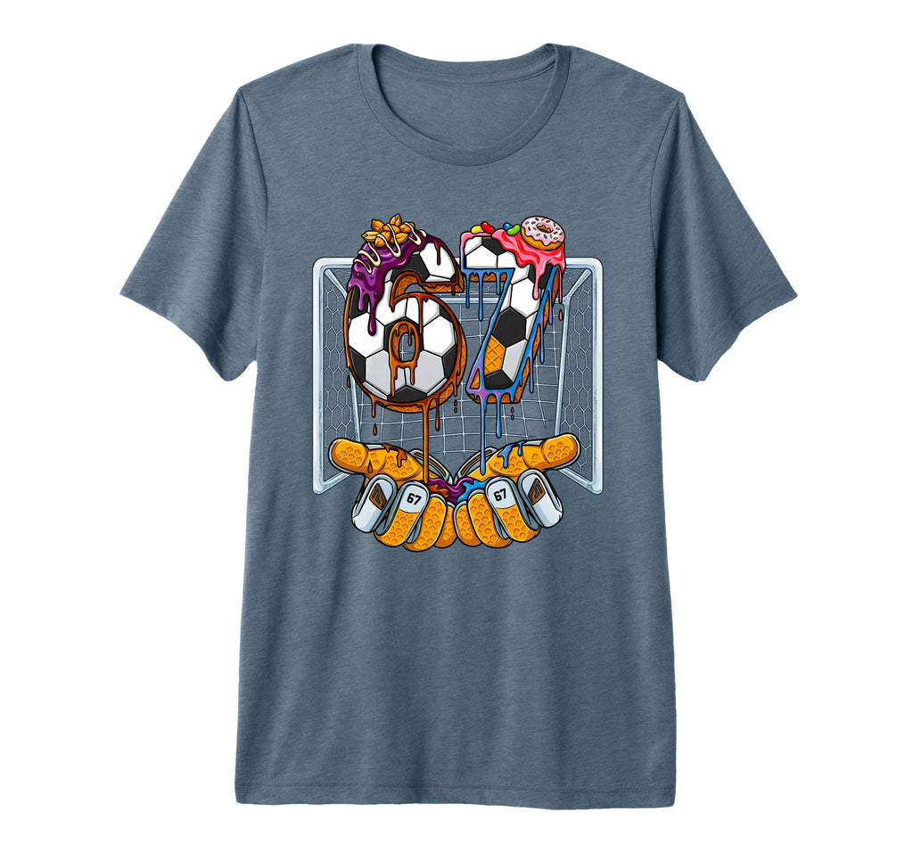 Soccer 67 Six Seven Drip Meme Goalie T-Shirt - Custom Art Print for Adults - T-Shirt, Sweatshirt, Hoodie