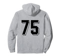 Number 75 Backside 80S 90S Team Jersey Hoodie - Novelty Apparel Men Women - T-Shirt, Sweatshirt, Hoodie