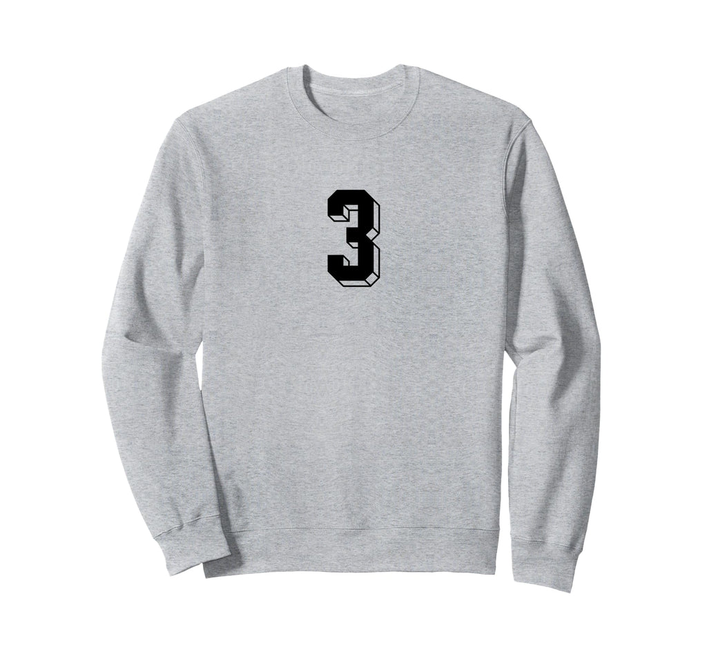 Number 3 80S 90S Soccer Team Sweatshirt - Fun Novelty Design for Adults - T-Shirt, Sweatshirt, Hoodie