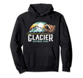 Glacier National Park Roaring Grizzly Hoodie - Custom Art Print for Adults - T-Shirt, Sweatshirt, Hoodie