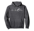 Funny Football Ball Heartbeat Fan Hoodie - Graphic Print Unisex - T-Shirt, Sweatshirt, Hoodie