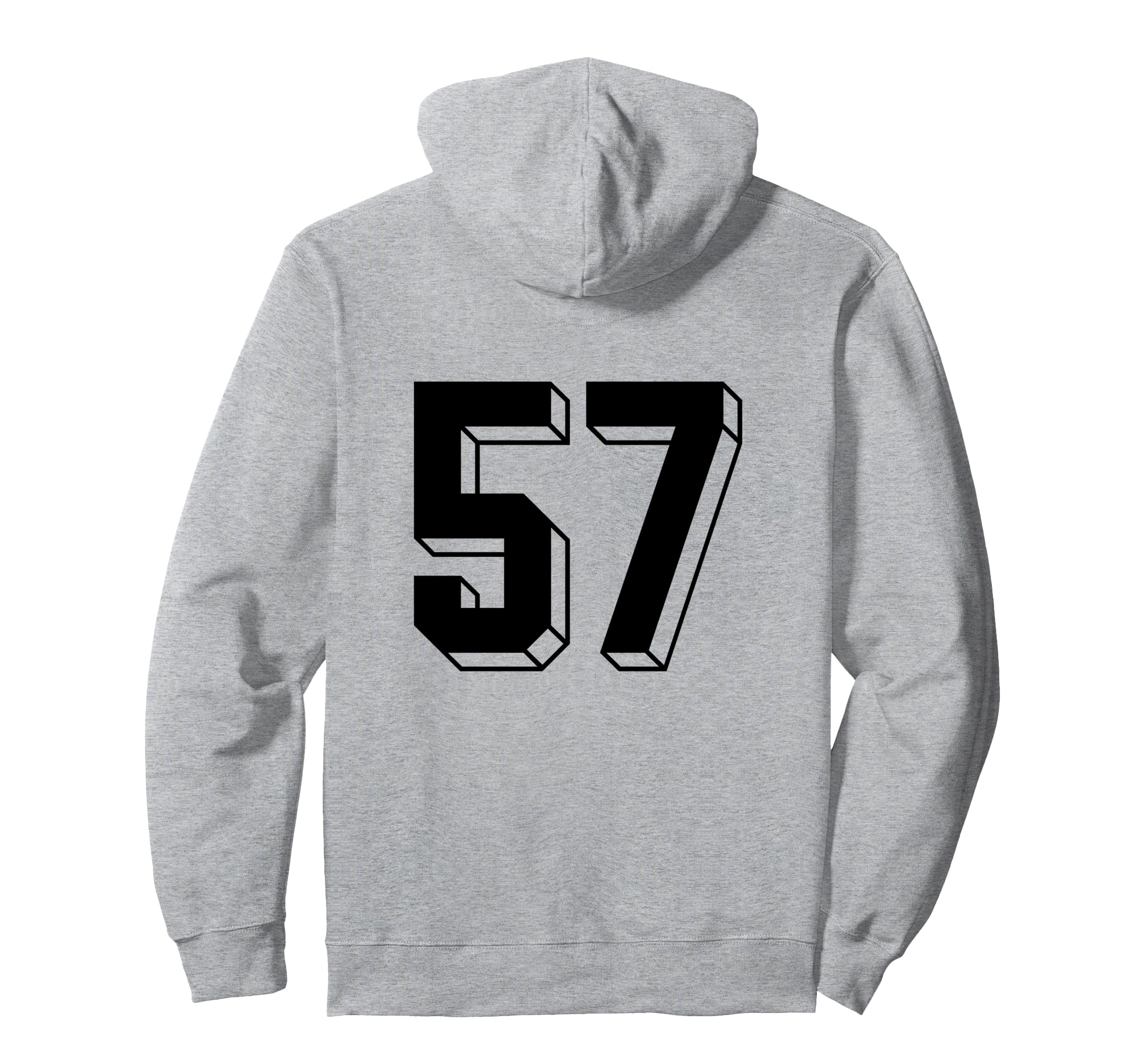 Number 57 Backside 80S 90S Team Jersey Hoodie - Minimalist Print Men Women - T-Shirt, Sweatshirt, Hoodie