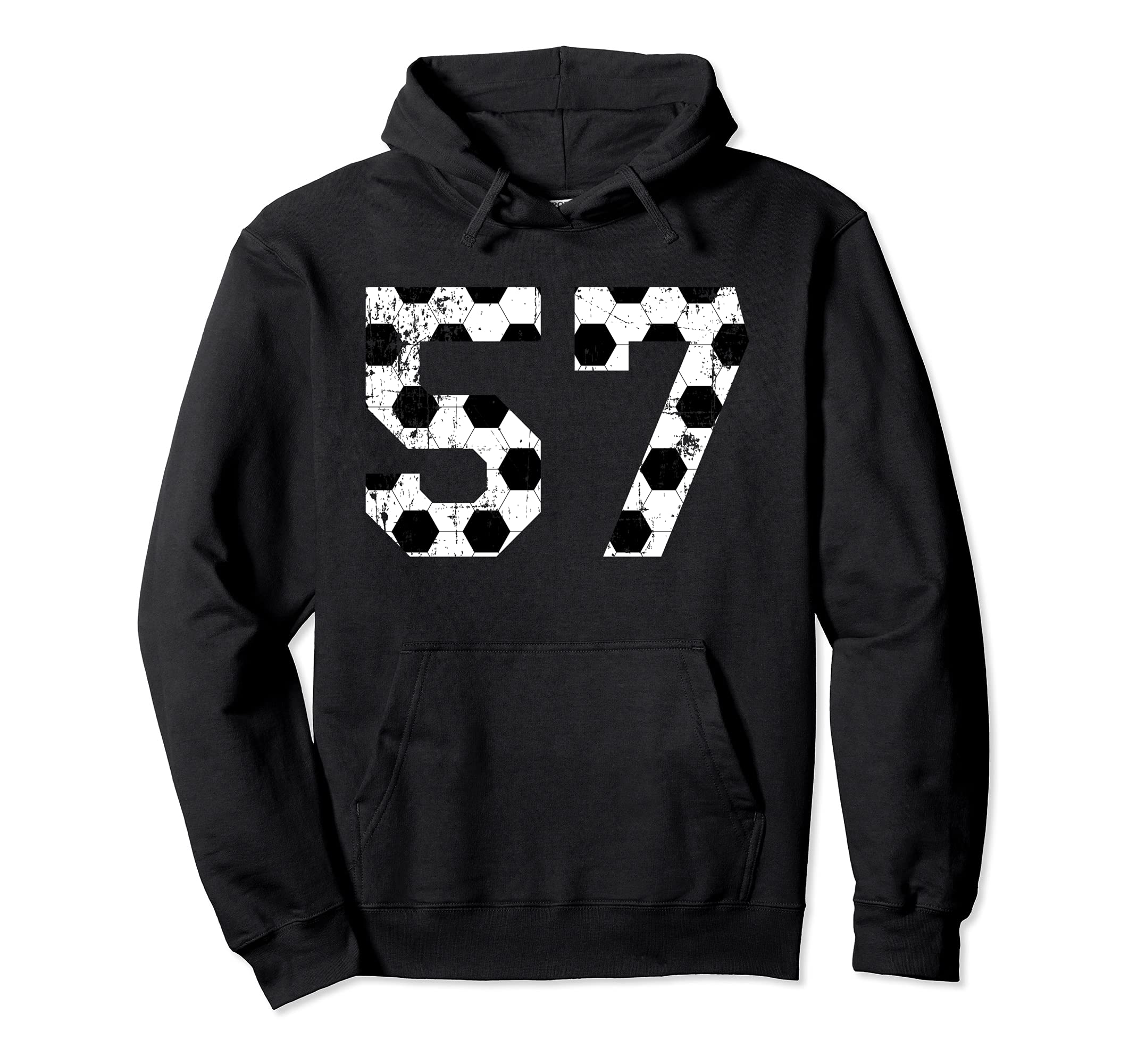 Soccer 57 Jersey Number Hoodie - Trendy Graphic for Adults - T-Shirt, Sweatshirt, Hoodie