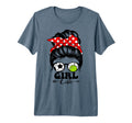 Life Messy Bun Hair Funny Soccer T-Shirt - Fun Novelty Design for Adults - T-Shirt, Sweatshirt, Hoodie