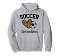 Soccer Grandma Leopard Heart Funny Hoodie - Aesthetic Graphic for Adults - T-Shirt, Sweatshirt, Hoodie