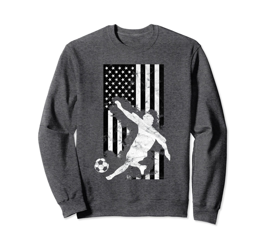 Simple Soccer Player Distressed Sweatshirt - Aesthetic Graphic Men Women - T-Shirt, Sweatshirt, Hoodie