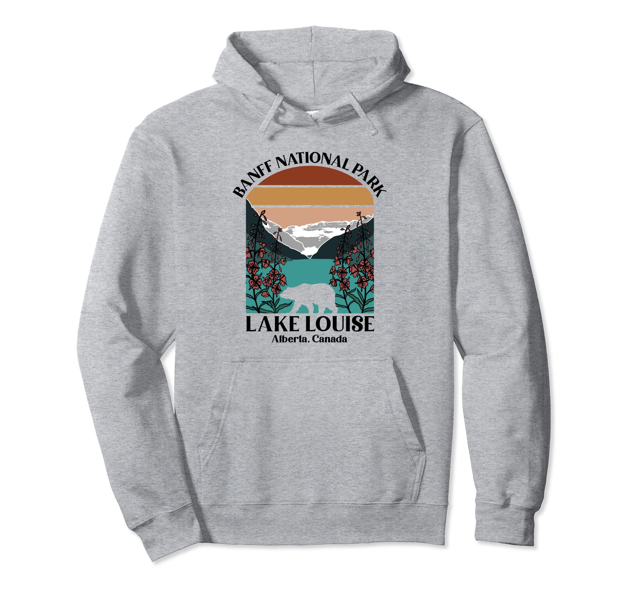 Banff National Park Lake Louise Rustic Hoodie - Novelty Apparel Men Women - T-Shirt, Sweatshirt, Hoodie
