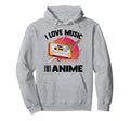 I Love Music And Anime Kawaii Cassette Tape Hoodie - Trendy Graphic Unisex - T-Shirt, Sweatshirt, Hoodie
