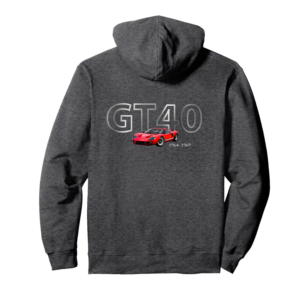 Cars 1966 Gt40 Sports Car Rare Car Guys Hoodie - Trendy Graphic for Adults - T-Shirt, Sweatshirt, Hoodie