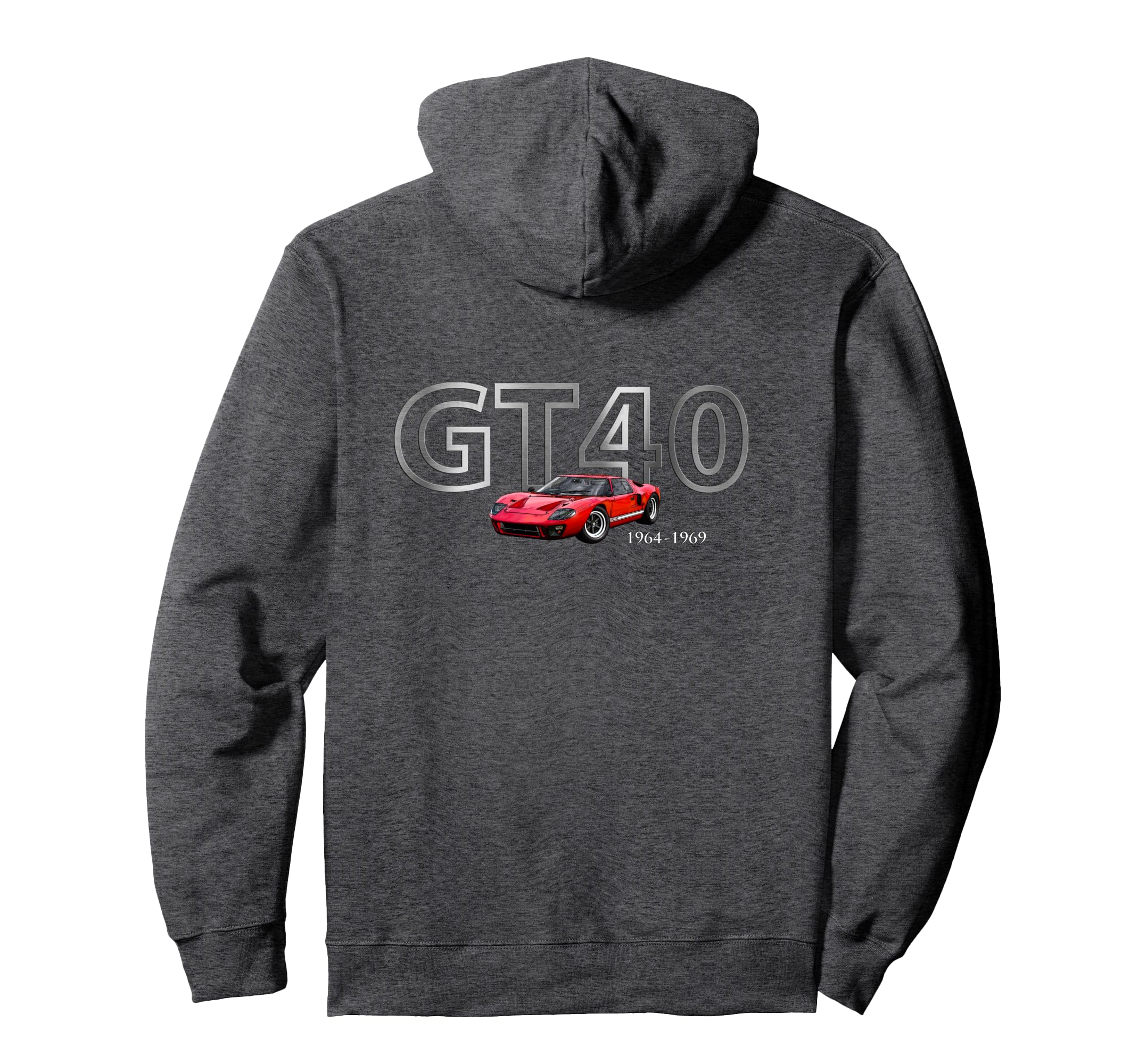 Cars 1966 Gt40 Sports Car Rare Car Guys Hoodie - Trendy Graphic for Adults - T-Shirt, Sweatshirt, Hoodie