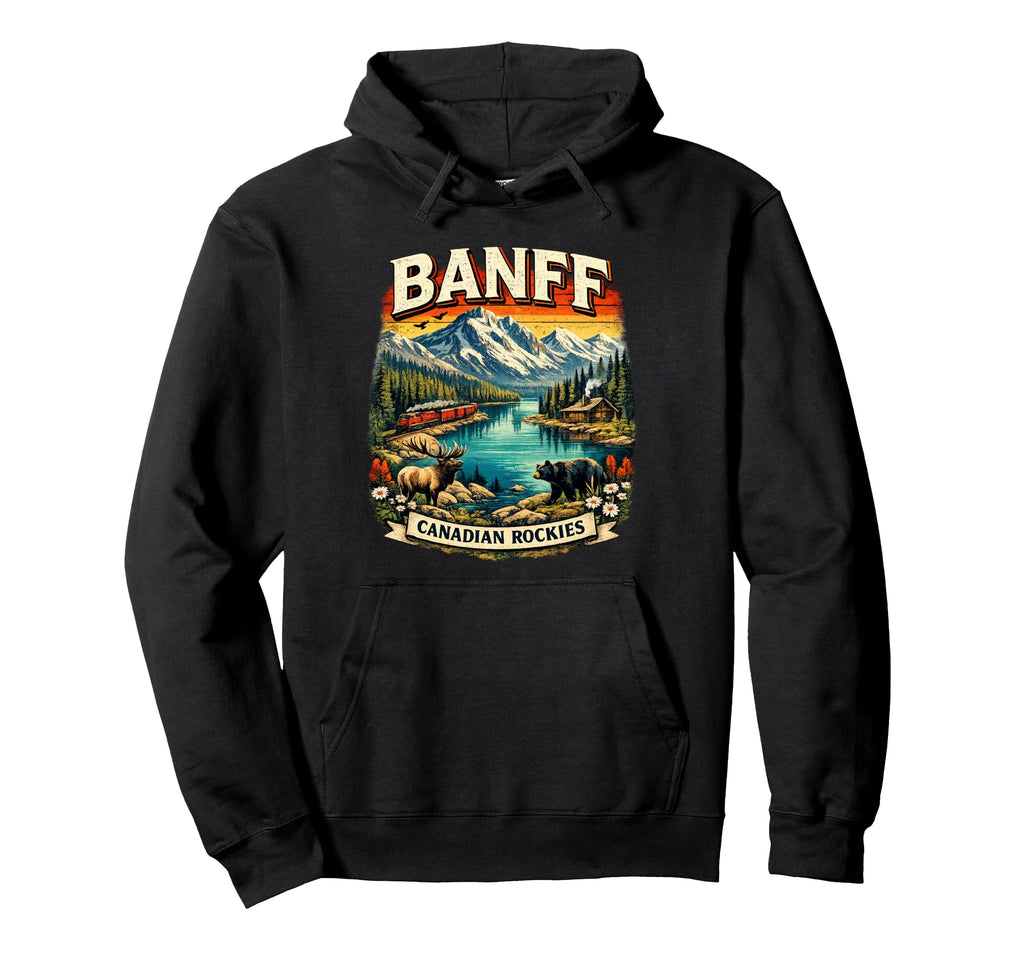 Banff Canada Mountain Scenic National Hoodie - Streetwear Style Men Women - T-Shirt, Sweatshirt, Hoodie