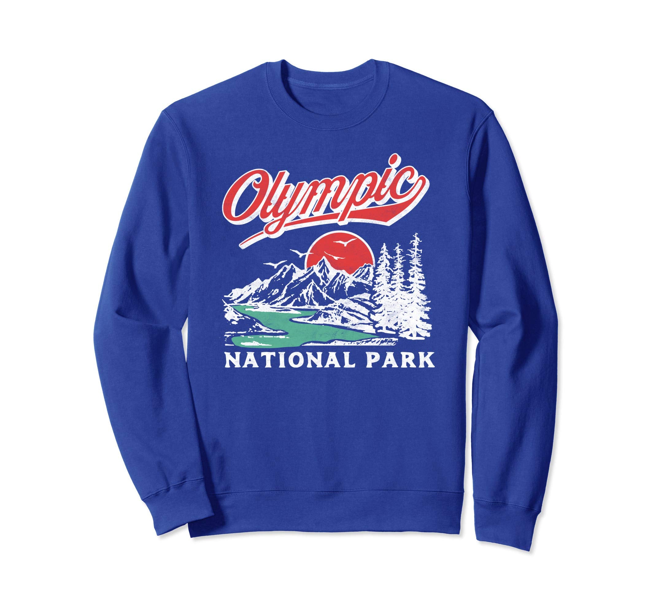 Olympic National Park 80S Sweatshirt - Casual Everyday Wear Unisex - T-Shirt, Sweatshirt, Hoodie
