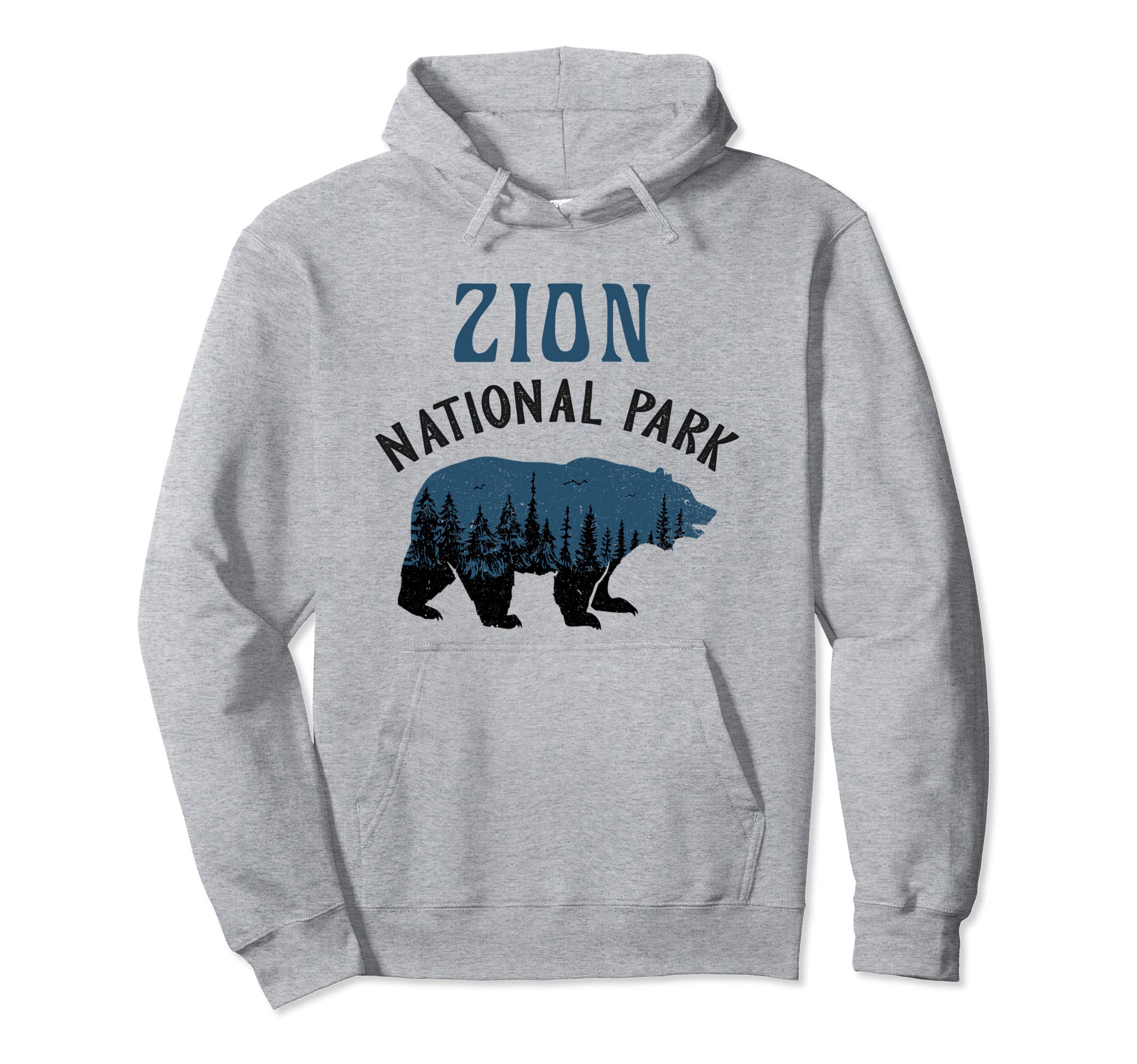 Zion National Park Utah Grizzly Bear Hoodie - Unique Graphic for Adults - T-Shirt, Sweatshirt, Hoodie