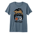 Mom Life Messy Bun Hair Funny Soccer T-Shirt - Trendy Graphic Men Women - T-Shirt, Sweatshirt, Hoodie