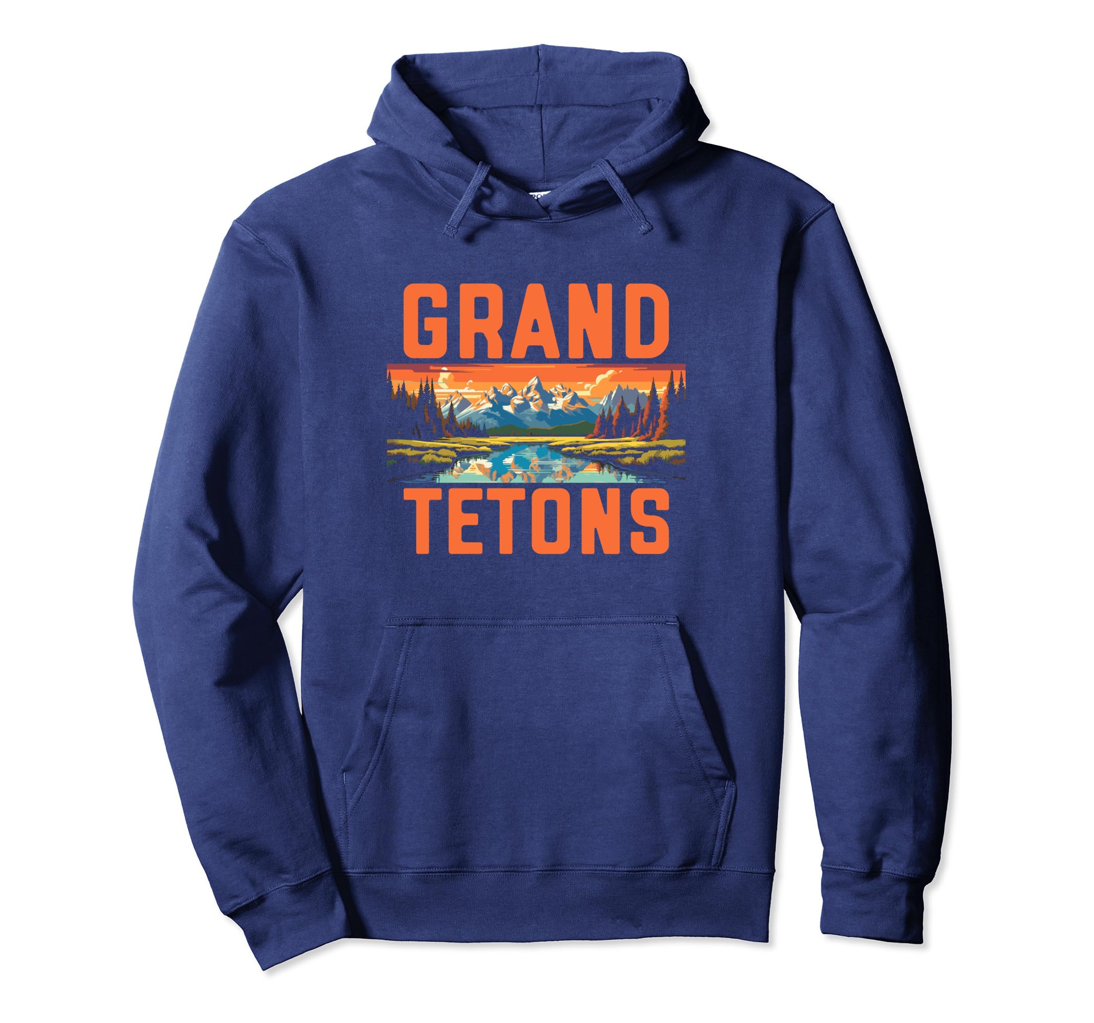 Grand Tetons National Park Art Hoodie - Unique Graphic for Adults - T-Shirt, Sweatshirt, Hoodie