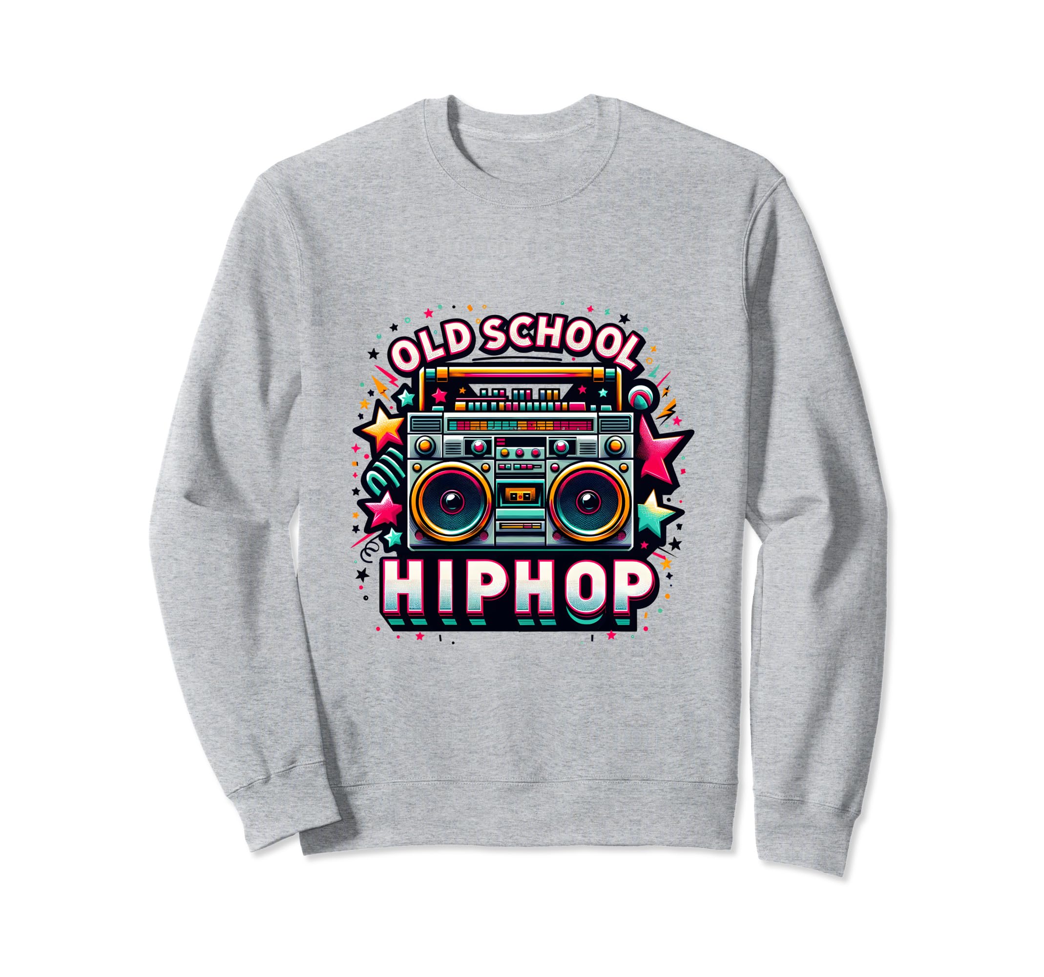 80S Boombox Old School Hip Hop Sweatshirt - Graphic Print Unisex - T-Shirt, Sweatshirt, Hoodie