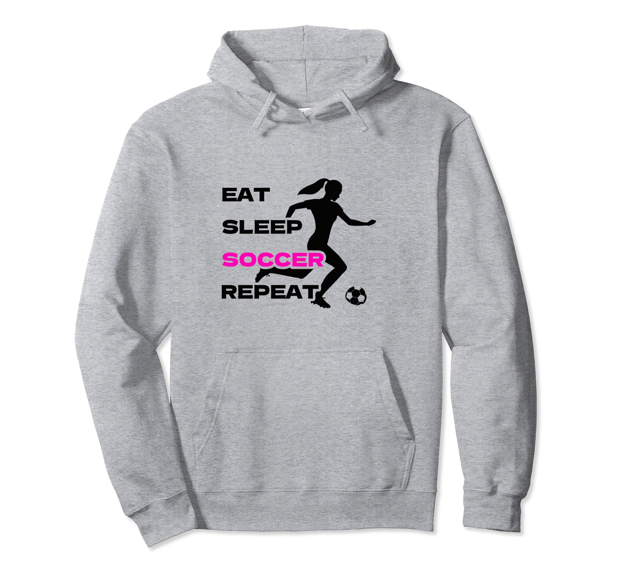 Eat Sleep Soccer Repeat Soccer Hoodie - Minimalist Print Men Women - T-Shirt, Sweatshirt, Hoodie