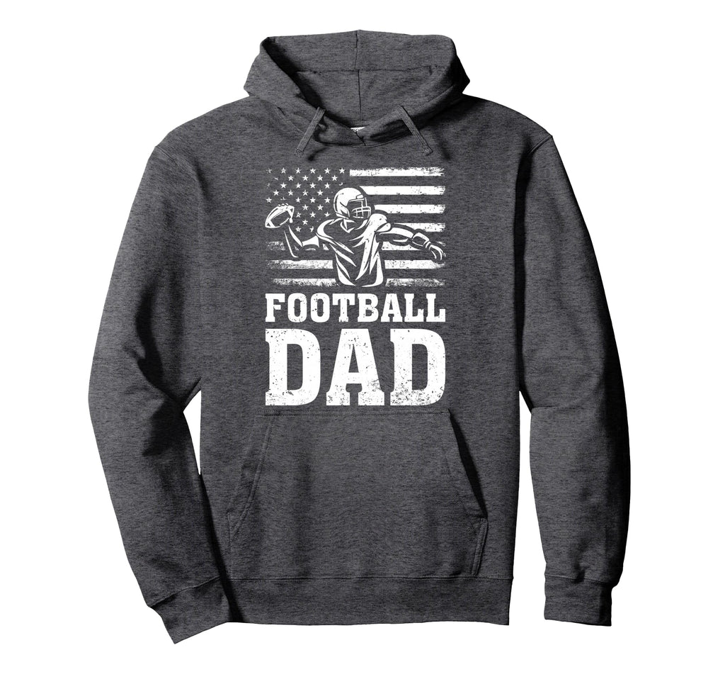 Football Dad American Flag Football 4Th Hoodie - Trendy Graphic Men Women - T-Shirt, Sweatshirt, Hoodie