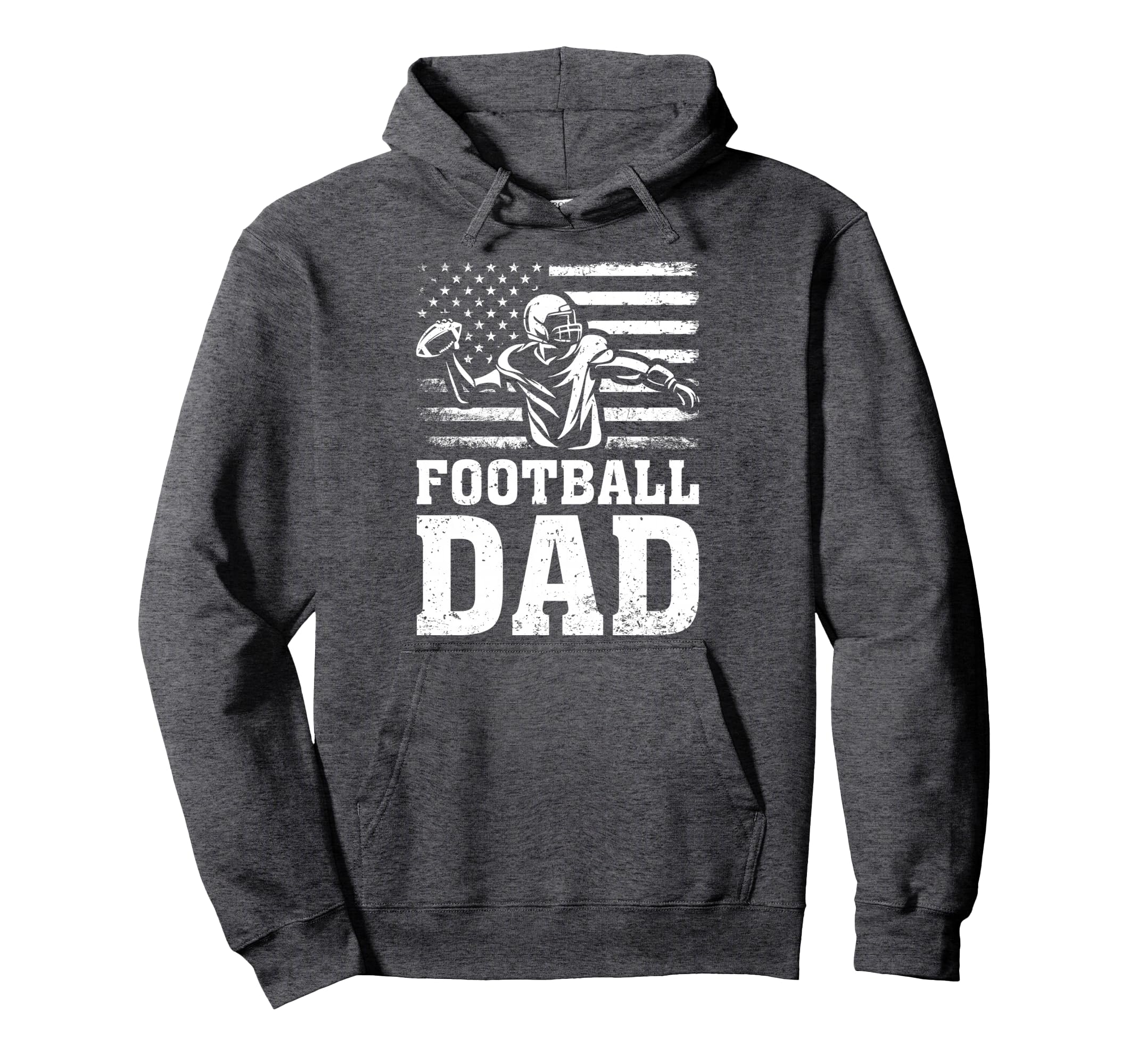 Football Dad American Flag Football 4Th Hoodie - Trendy Graphic Men Women - T-Shirt, Sweatshirt, Hoodie
