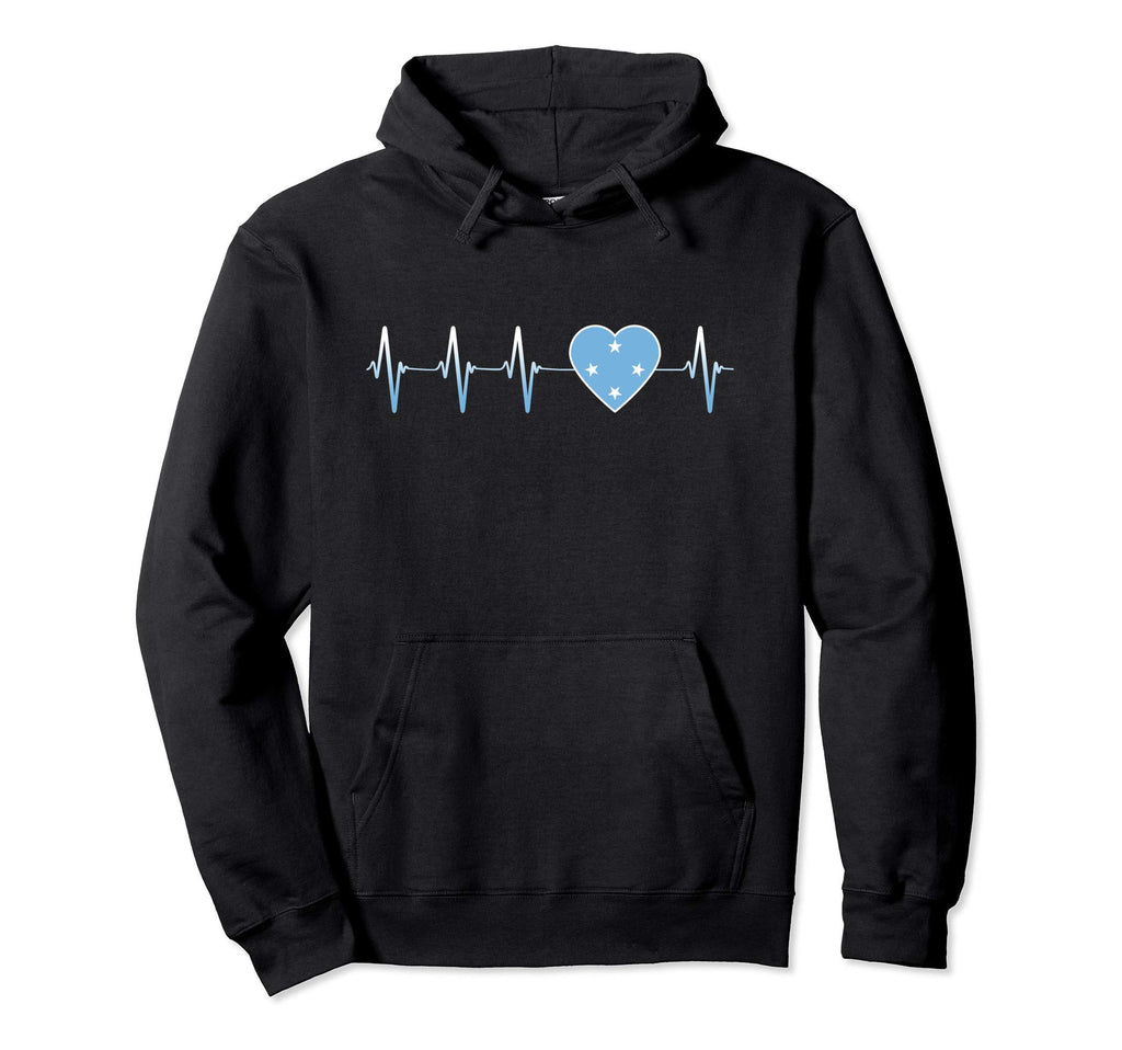 Micronesian Heartbeat I Love Hoodie - Fun Novelty Design for Adults - T-Shirt, Sweatshirt, Hoodie