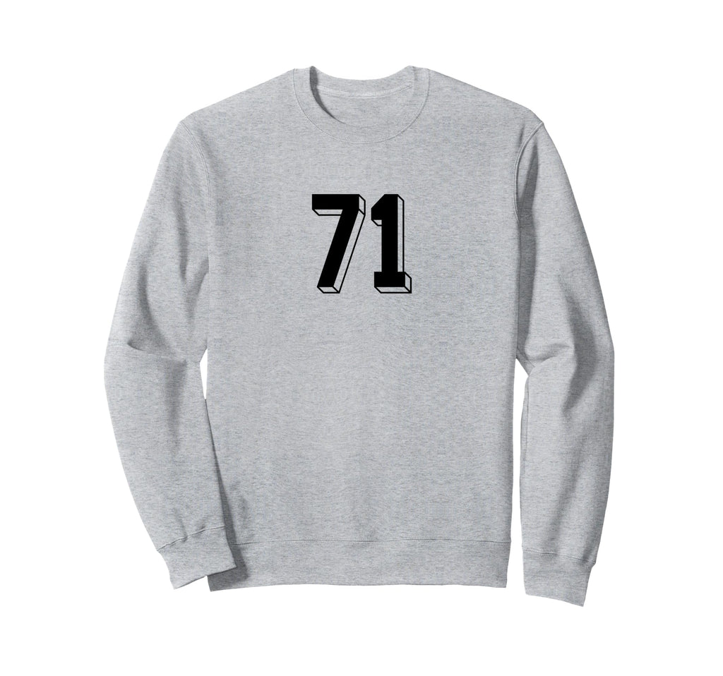 Number 71 80S 90S Soccer Team Jersey Sweatshirt - Custom Art Print Unisex - T-Shirt, Sweatshirt, Hoodie