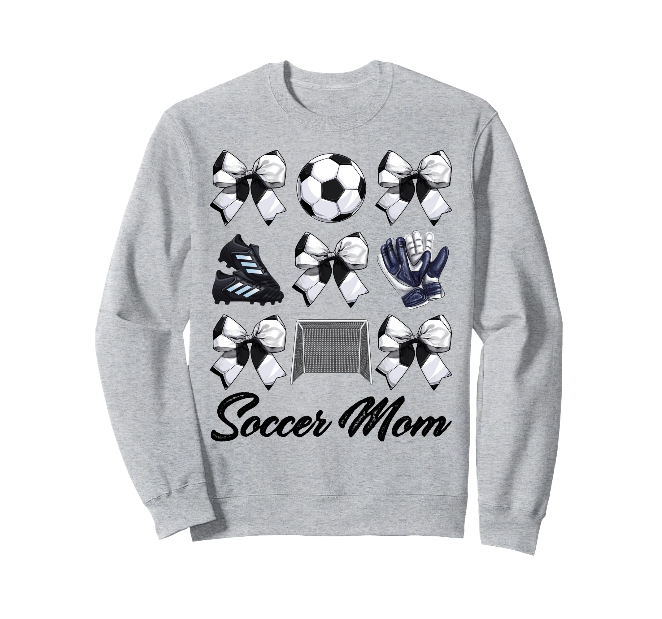 Soccer Mama Bow Soccer Mom Mommy Mothers Sweatshirt - Graphic Print Unisex - T-Shirt, Sweatshirt, Hoodie