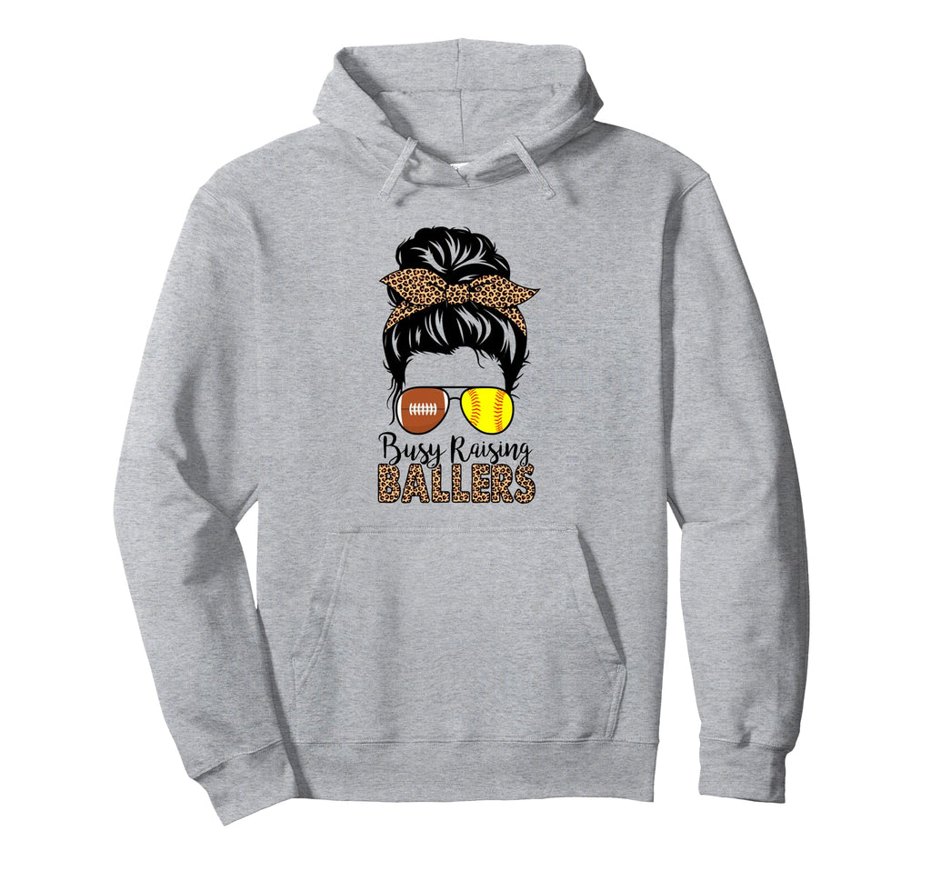 Busy Raising Ballers Softball And Hoodie - Custom Art Print for Adults - T-Shirt, Sweatshirt, Hoodie