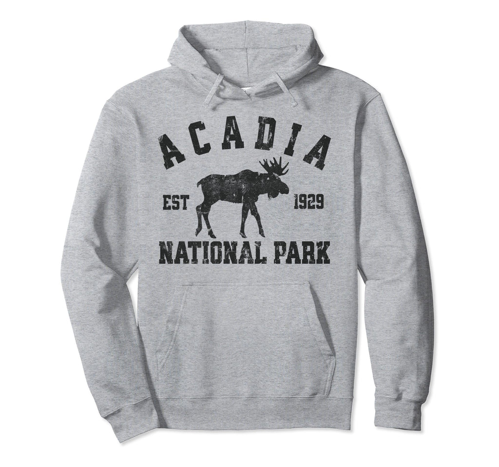 Acadia National Park Maine Nature Moose Hoodie - Aesthetic Graphic Unisex - T-Shirt, Sweatshirt, Hoodie