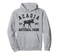 Acadia National Park Maine Nature Moose Hoodie - Aesthetic Graphic Unisex - T-Shirt, Sweatshirt, Hoodie