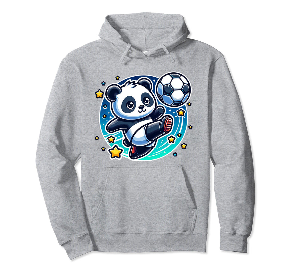 Soccer Player Panda Kicking Soccer Ball Hoodie - Trendy Graphic Unisex - T-Shirt, Sweatshirt, Hoodie