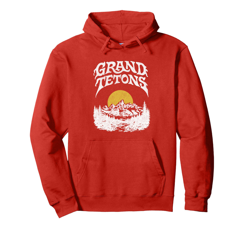 Grand Tetons National Park 80S Hoodie - Trendy Graphic for Adults - T-Shirt, Sweatshirt, Hoodie