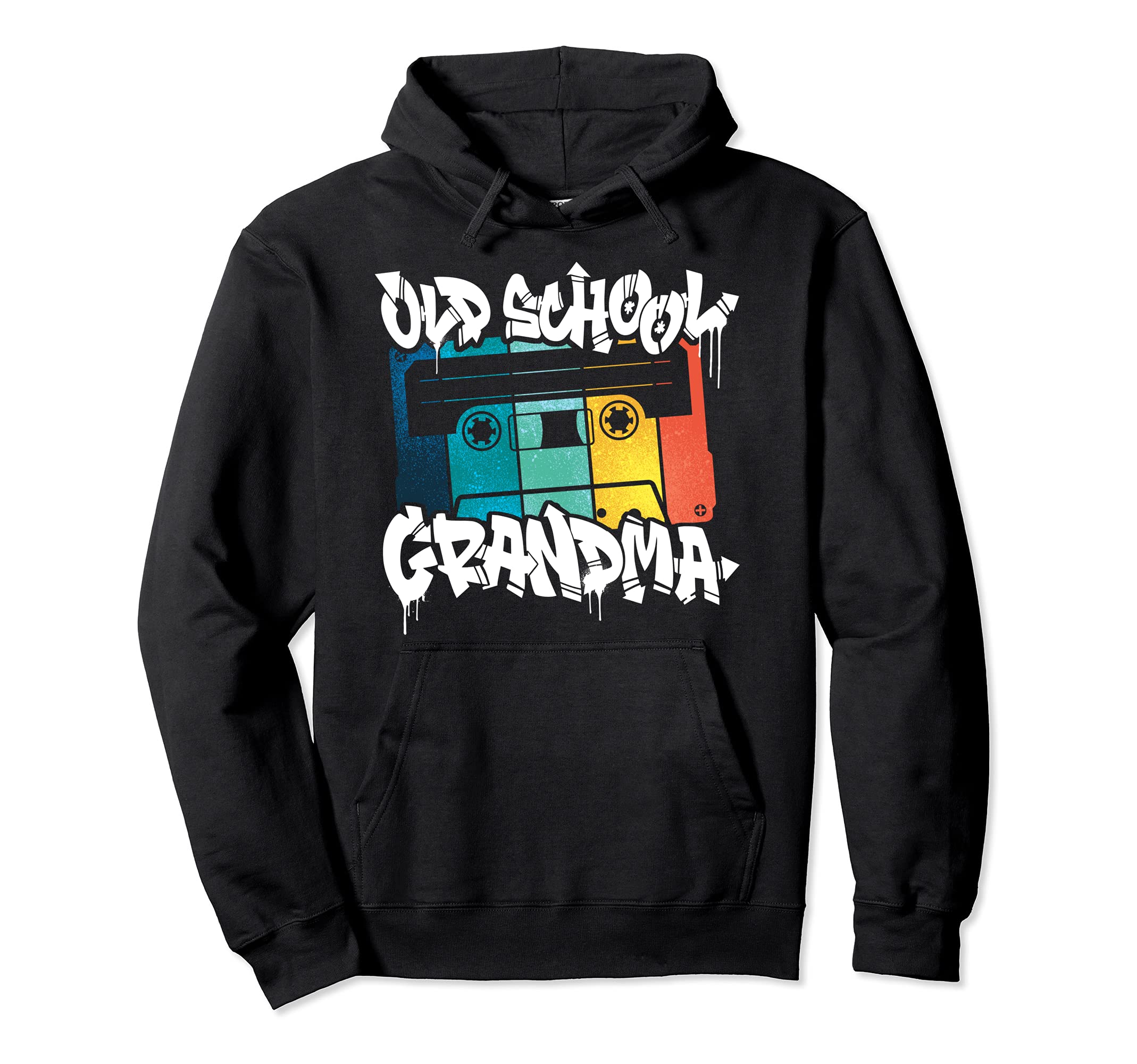 Old School Grandma 80S 90S Graffiti Cassette Hoodie - Graphic Print Unisex - T-Shirt, Sweatshirt, Hoodie