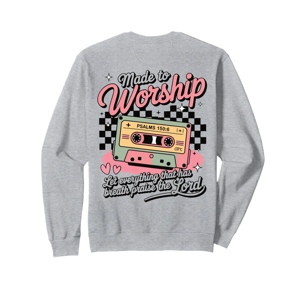 Worship Cassette Psalm 150 6 Christian Sweatshirt - Trendy Graphic Unisex - T-Shirt, Sweatshirt, Hoodie