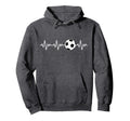 Heartbeat Soccer Hoodie - Custom Art Print for Adults - T-Shirt, Sweatshirt, Hoodie